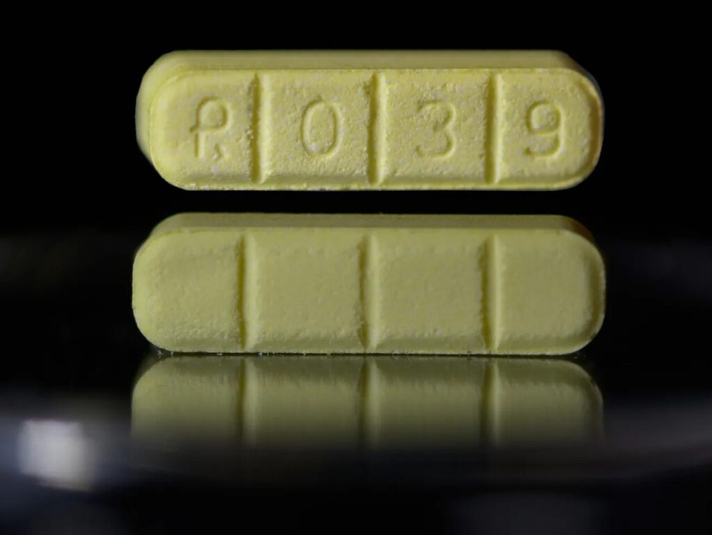 Xanax bar with identifying marker