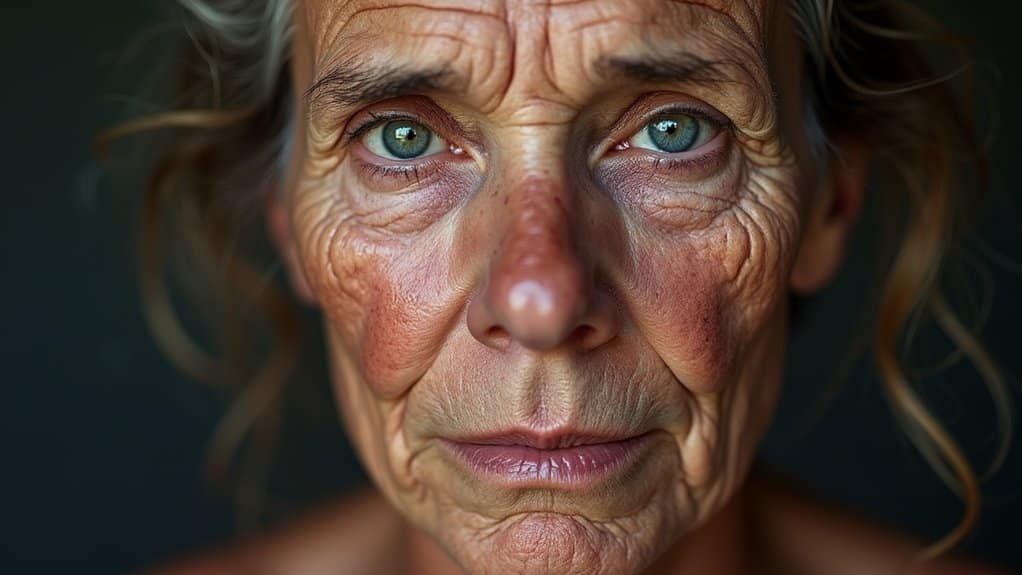 accelerated skin aging from meth use