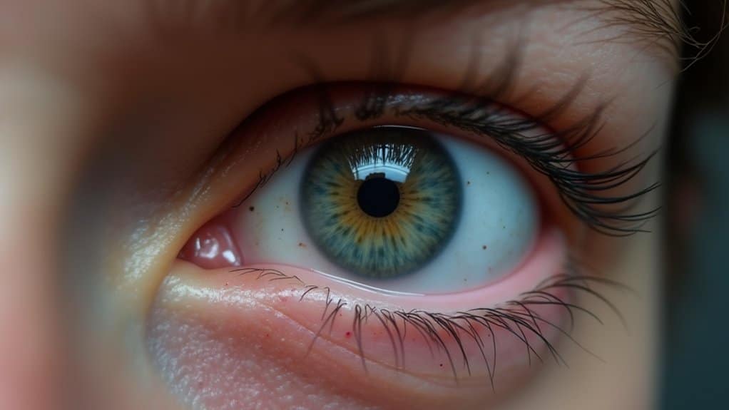 dilated bloodshot light sensitive rapid eye movements