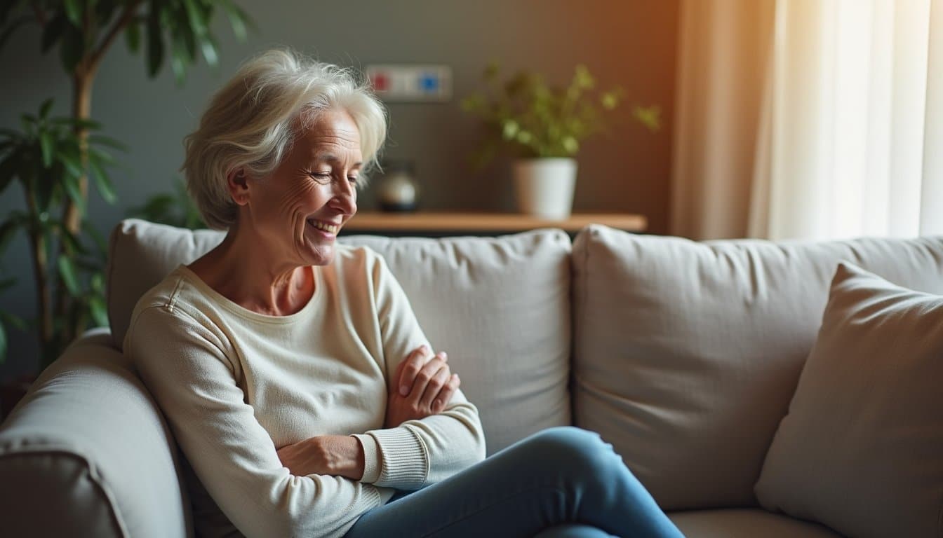 Person seated comfortably indoors, symbolizing fentanyl detox progress