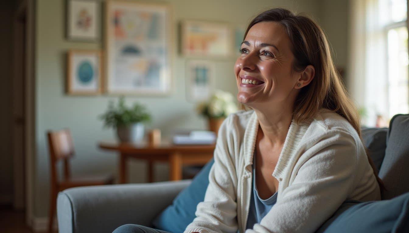 Person relaxing in a warm living space, representing fentanyl detox healing
